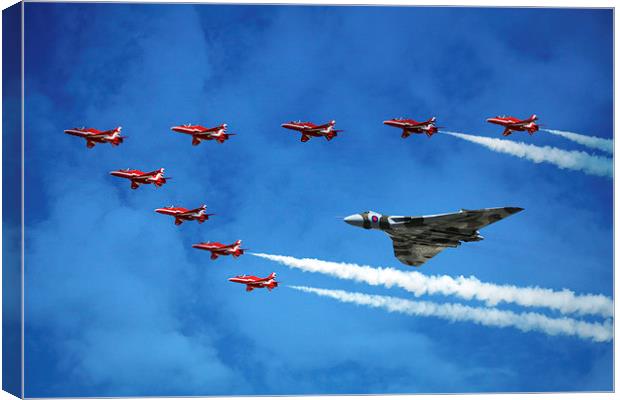 Vulcan with the Reds Canvas Print by J Biggadike