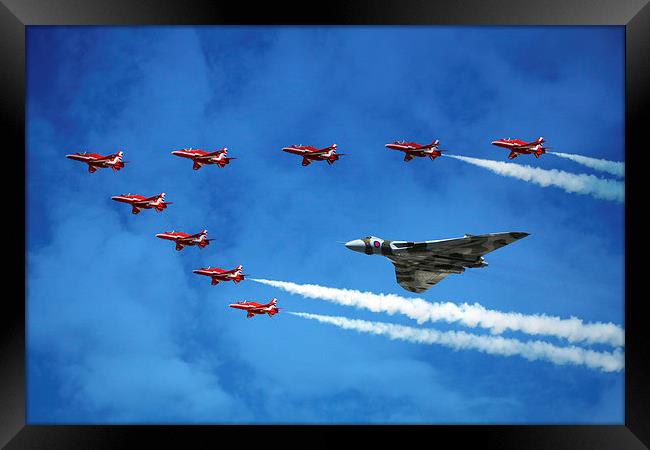 Vulcan with the Reds Framed Print by J Biggadike