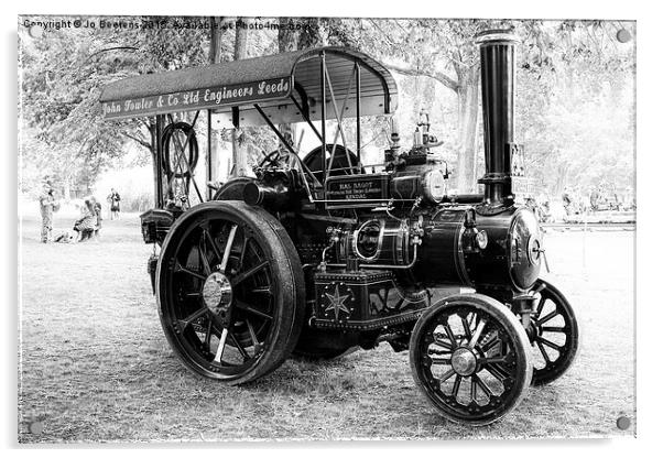 Fowler steam tractor Acrylic by Jo Beerens