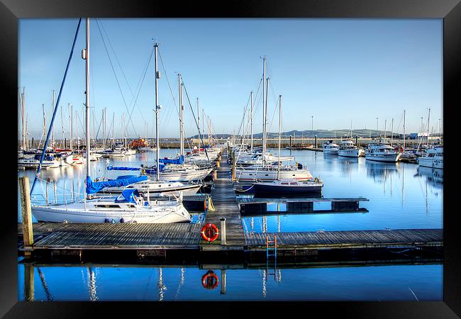 Troon Harbour Framed Print by Valerie Paterson