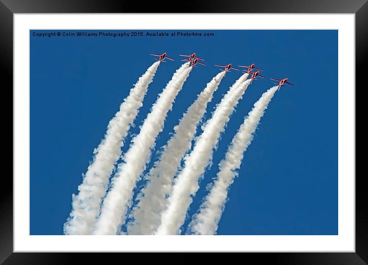   The Red Arrows RIAT 2015 8 Framed Mounted Print by Colin Williams Photography