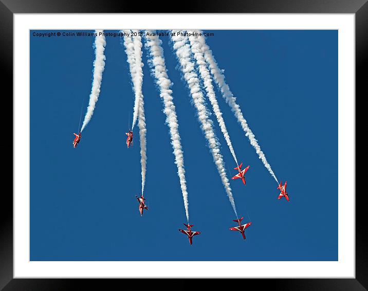  The Red Arrows RIAT 2015 9 Framed Mounted Print by Colin Williams Photography