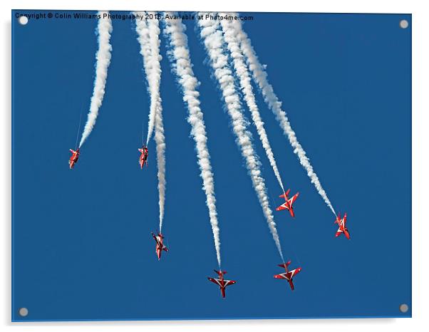  The Red Arrows RIAT 2015 9 Acrylic by Colin Williams Photography