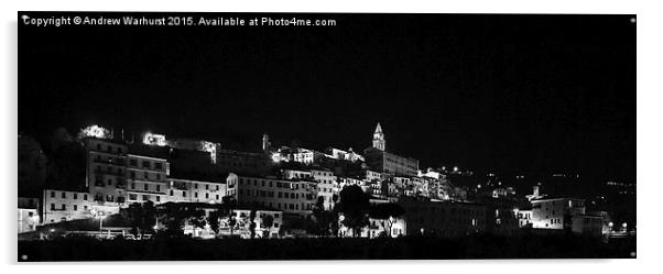  Ventimiglia at night Acrylic by Andrew Warhurst