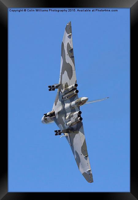  Avro Vulcan Take Off Riat 2015 Framed Print by Colin Williams Photography