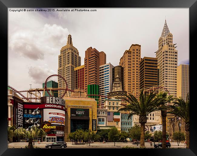  New York New York Hotel and Casino Framed Print by colin chalkley