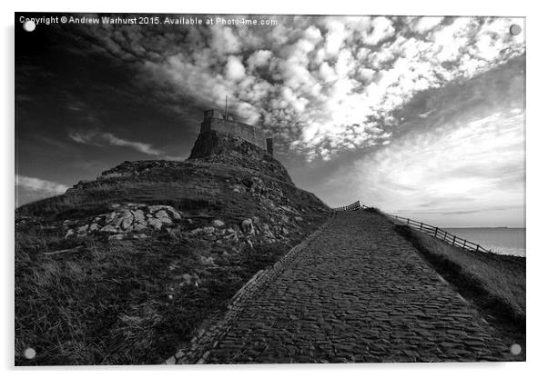  Lindisfarne Castle Acrylic by Andrew Warhurst