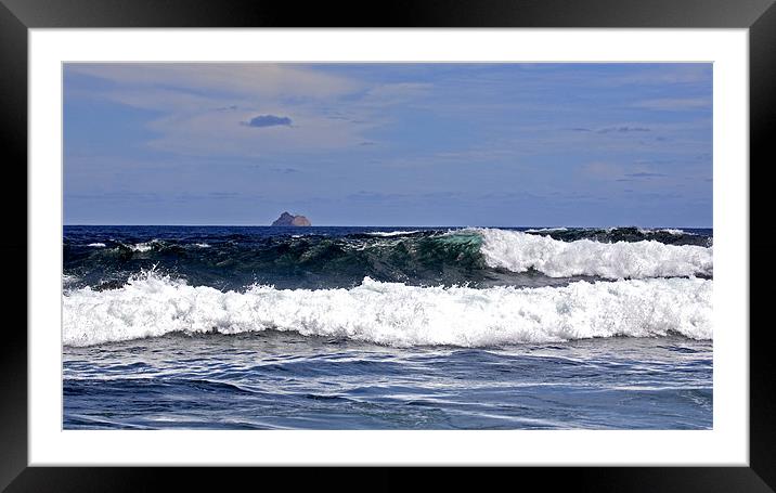 Double Wave Framed Mounted Print by Mike Gorton