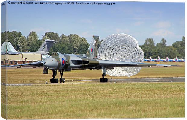  Avro Vulcan Landing Riat 2015 Canvas Print by Colin Williams Photography