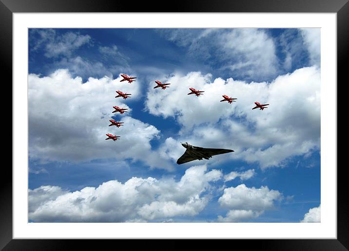 XH558 and The Reds  Framed Mounted Print by J Biggadike