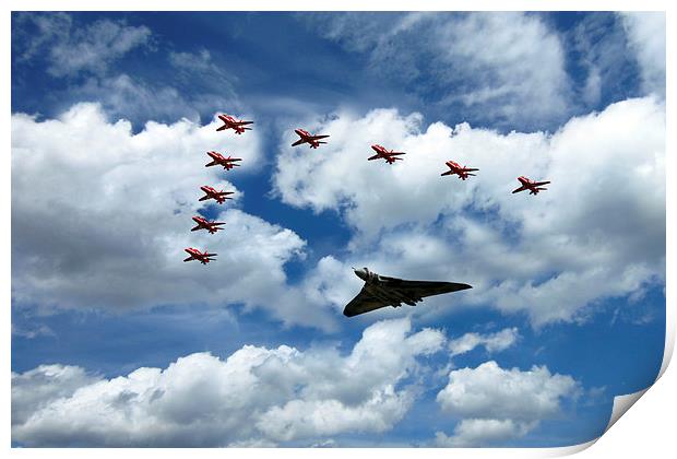 XH558 and The Reds  Print by J Biggadike