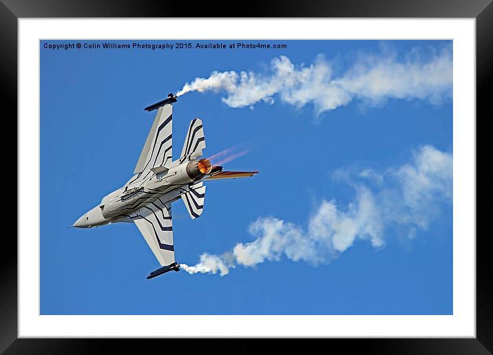  Lockheed Martin F-16A Fighting Falcon Riat 2015 1 Framed Mounted Print by Colin Williams Photography