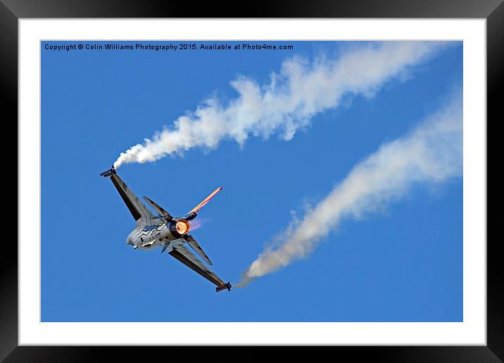   Lockheed Martin F-16 Fighting Falcon Riat 2015 2 Framed Mounted Print by Colin Williams Photography
