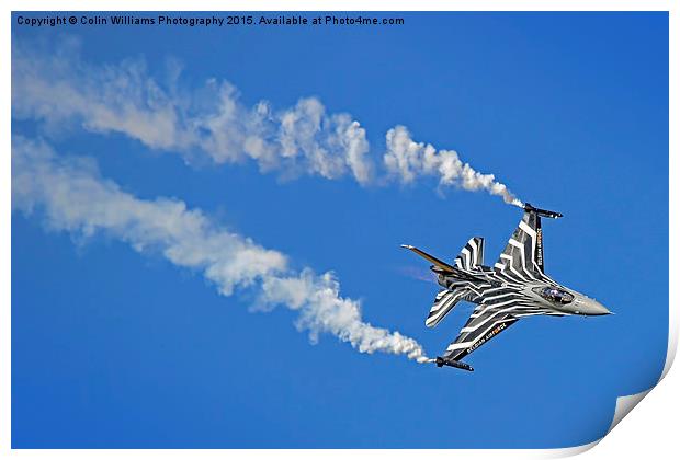  Lockheed Martin F-16A Fighting Falcon Riat 2015 3 Print by Colin Williams Photography