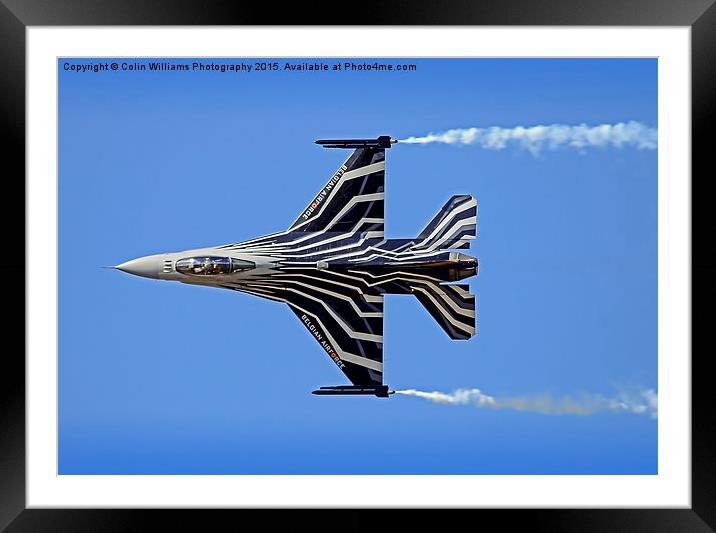   Lockheed Martin F-16 Fighting Falcon Riat 2015 4 Framed Mounted Print by Colin Williams Photography
