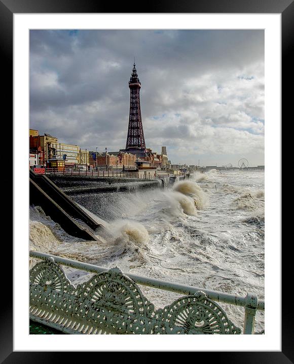 Blackpoolstorm Framed Mounted Print by Victor Burnside