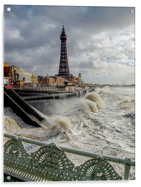 Blackpoolstorm Acrylic by Victor Burnside
