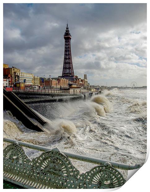 Blackpoolstorm Print by Victor Burnside
