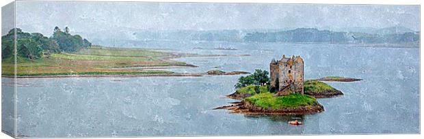 Moody and Majestic Castle Stalker argyll and bute Canvas Print by dale rys (LP)