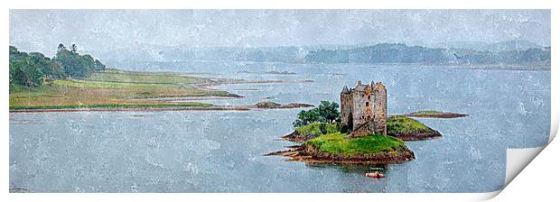 Moody and Majestic Castle Stalker argyll and bute Print by dale rys (LP)