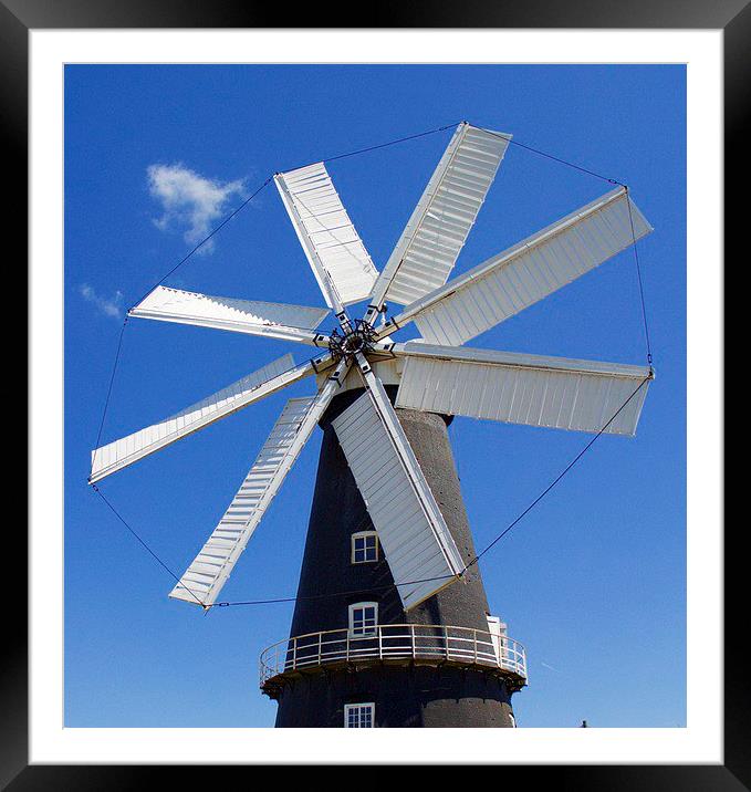 Heckington 8 Sail Windmill  Framed Mounted Print by Ros Ambrose