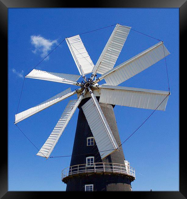 Heckington 8 Sail Windmill  Framed Print by Ros Ambrose