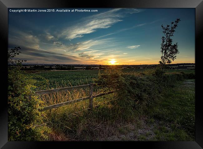  Sunset from Laughton Framed Print by K7 Photography
