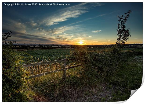  Sunset from Laughton Print by K7 Photography
