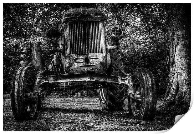  Rusty tractor  Print by Gary Schulze