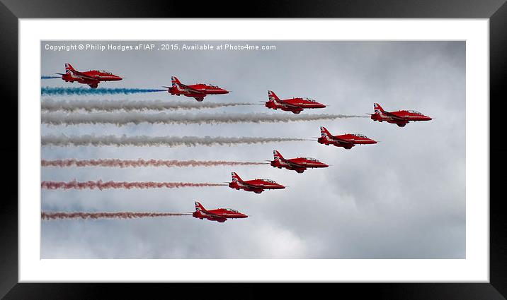  Red Arrows at Yeovilton (2) Framed Mounted Print by Philip Hodges aFIAP ,