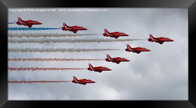  Red Arrows at Yeovilton (2) Framed Print by Philip Hodges aFIAP ,
