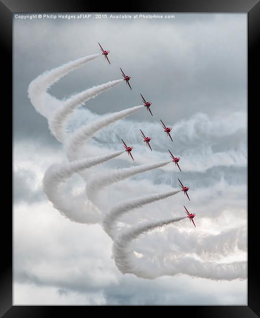   Red Arrows at Yeovilton (3) Framed Print by Philip Hodges aFIAP ,