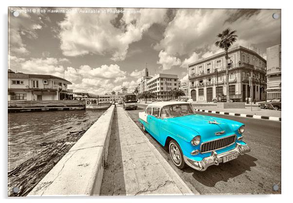  Blue Havana  Acrylic by Rob Hawkins