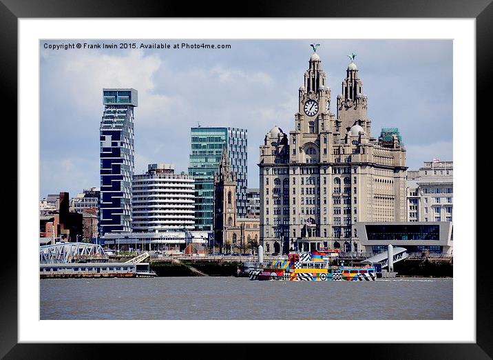  Dazzla ship "Snowdrop" passing Liverpool's Front Framed Mounted Print by Frank Irwin