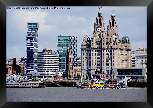  Dazzla ship "Snowdrop" passing Liverpool's Front Framed Print by Frank Irwin
