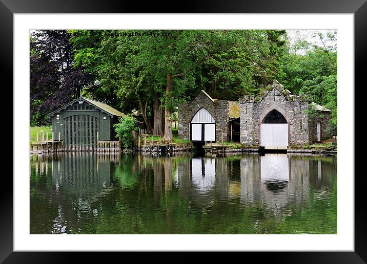  Boathouse at Newby Bridge Framed Mounted Print by Frank Irwin