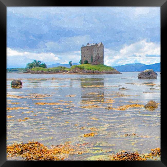  stalker castle - scotland argyll and bute  Framed Print by dale rys (LP)