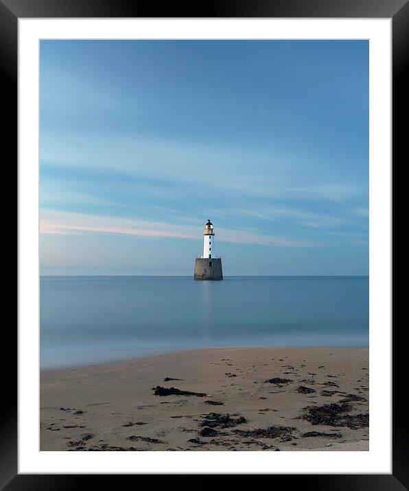 Rattray Head Lighthouse at Sunset Framed Mounted Print by Maria Gaellman