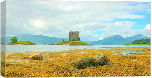 Majestic Scottish Castle on the Waterfront argyll  Canvas Print by dale rys (LP)