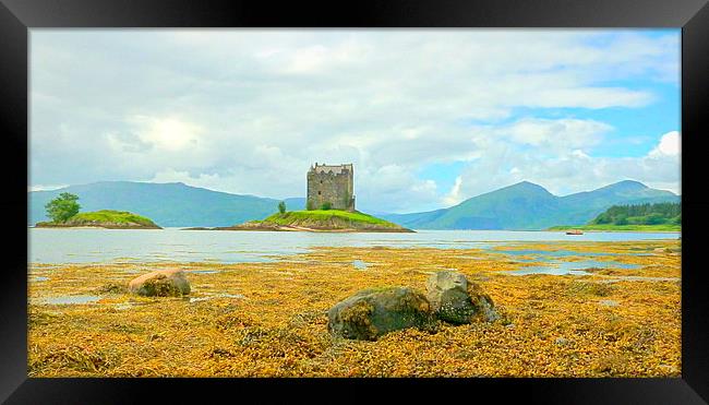 Majestic Scottish Castle on the Waterfront argyll  Framed Print by dale rys (LP)