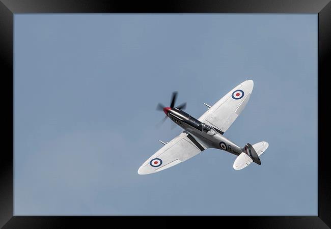 The Silver Spitfire Framed Print by J Biggadike