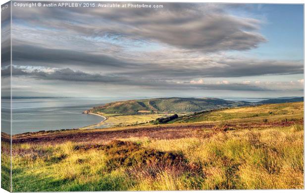  View From Porlock Hill Exmoor Canvas Print by austin APPLEBY