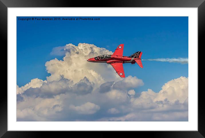 Red Arrow Through The Skies Framed Mounted Print by Paul Madden
