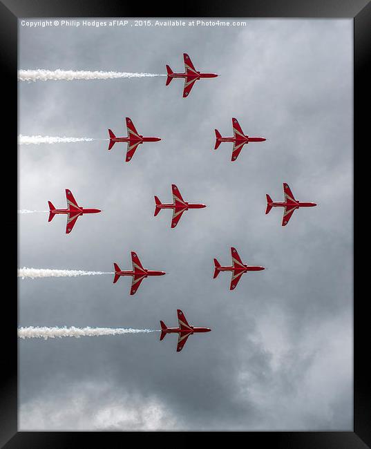 Red Arrows at Yeovilton (4)  Framed Print by Philip Hodges aFIAP ,