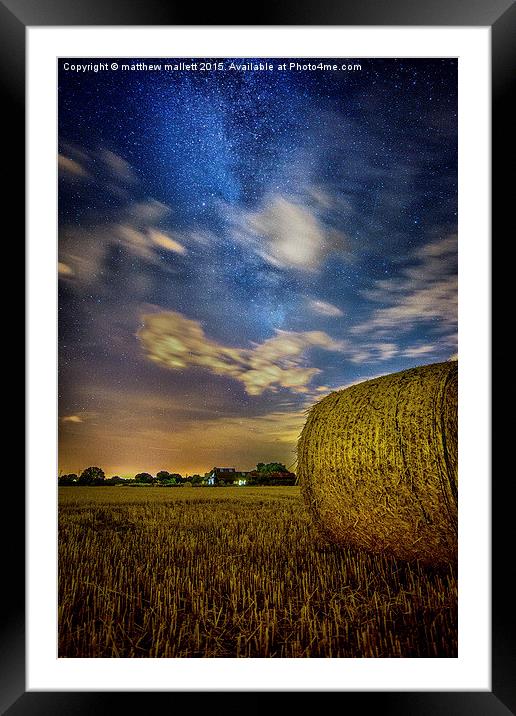  Milky Way Over Beaumont Framed Mounted Print by matthew  mallett