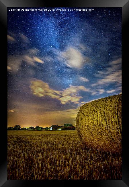  Milky Way Over Beaumont Framed Print by matthew  mallett