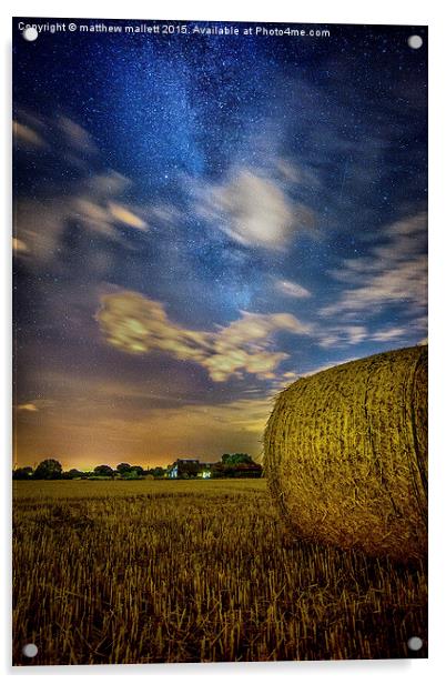  Milky Way Over Beaumont Acrylic by matthew  mallett