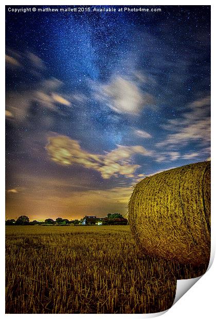  Milky Way Over Beaumont Print by matthew  mallett