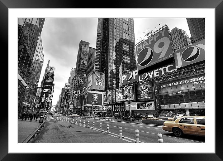 Times Square Framed Mounted Print by Andrew Pelvin
