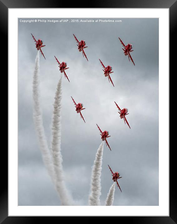  Red Arrows at Yeovilton (5) Framed Mounted Print by Philip Hodges aFIAP ,